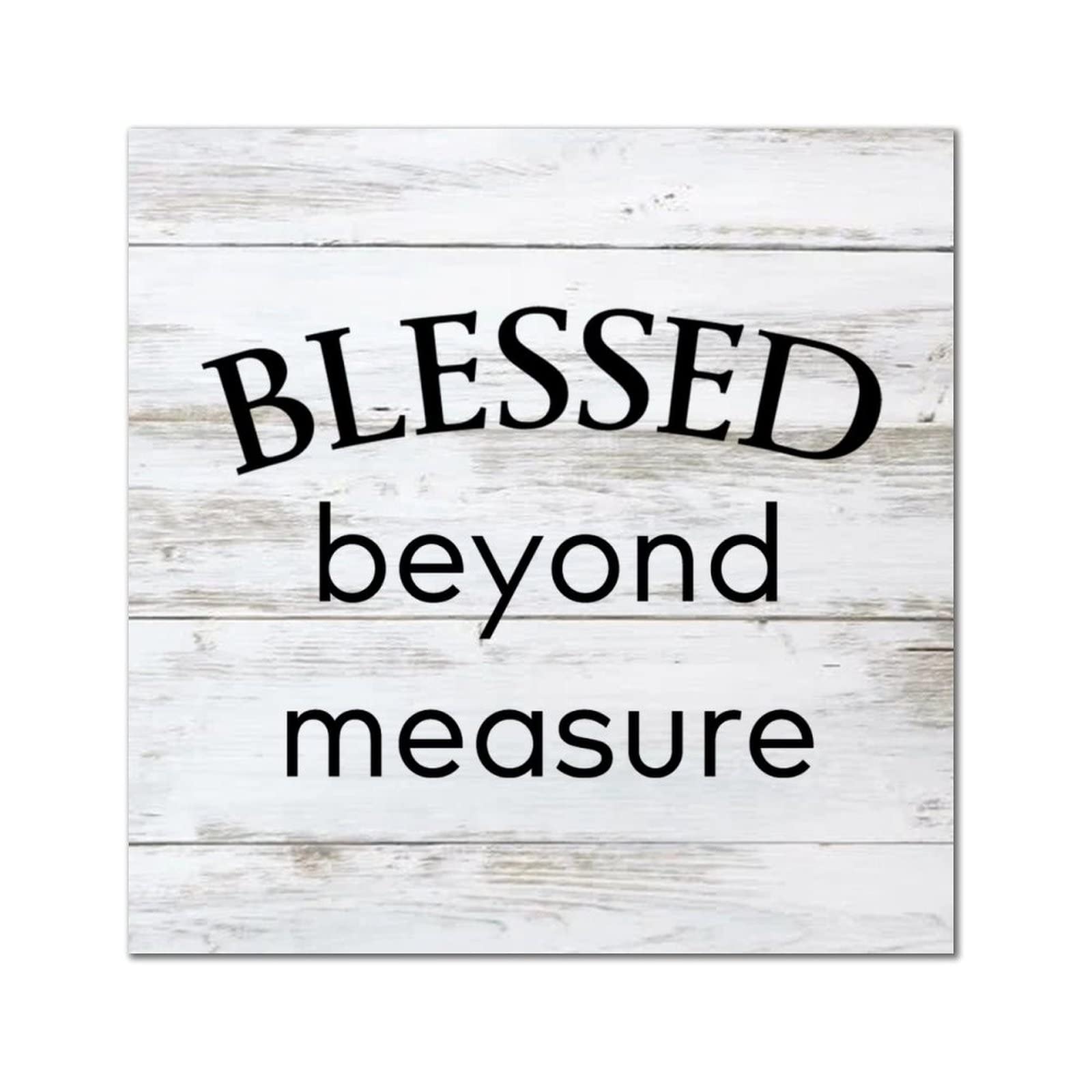 Plaque murale en bois Blessed pour décoration chambre et porte d'entrée