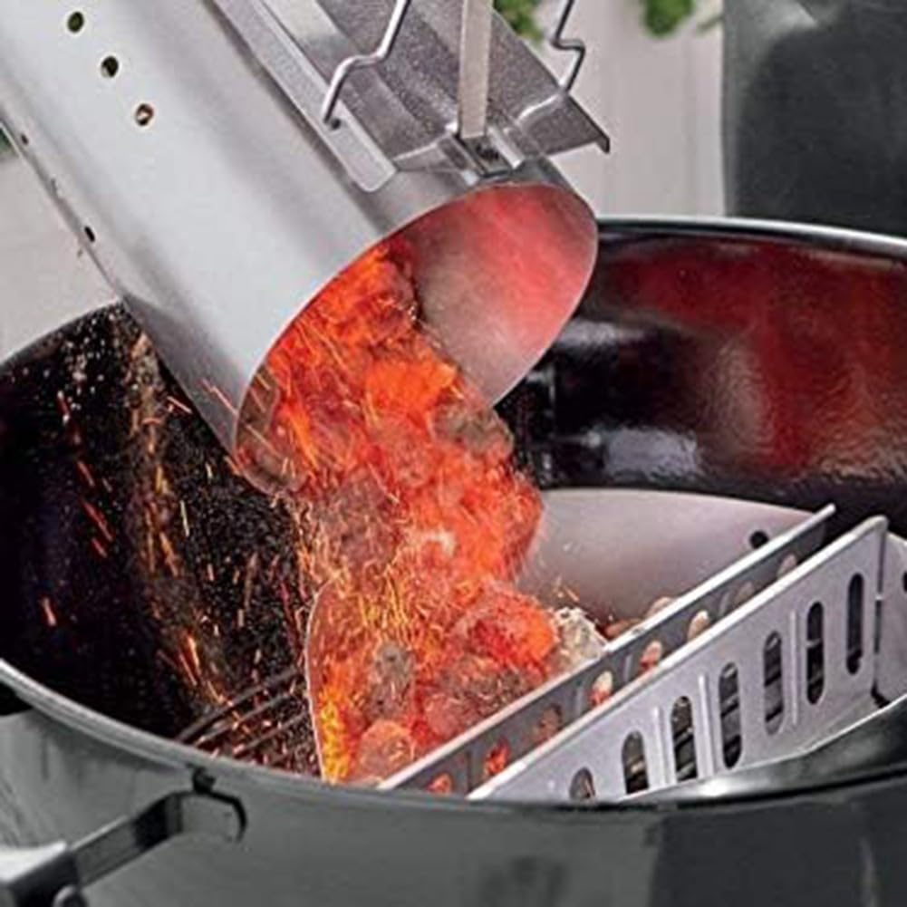 Kosz Chal do ulepszonego grilla na narzędzia ze stali nierdzewnej łatwe czyszczenie pasuje do grilli czajnikowych, idealny dla entuzjastów grillowania i gotowania na świeżym powietrzu