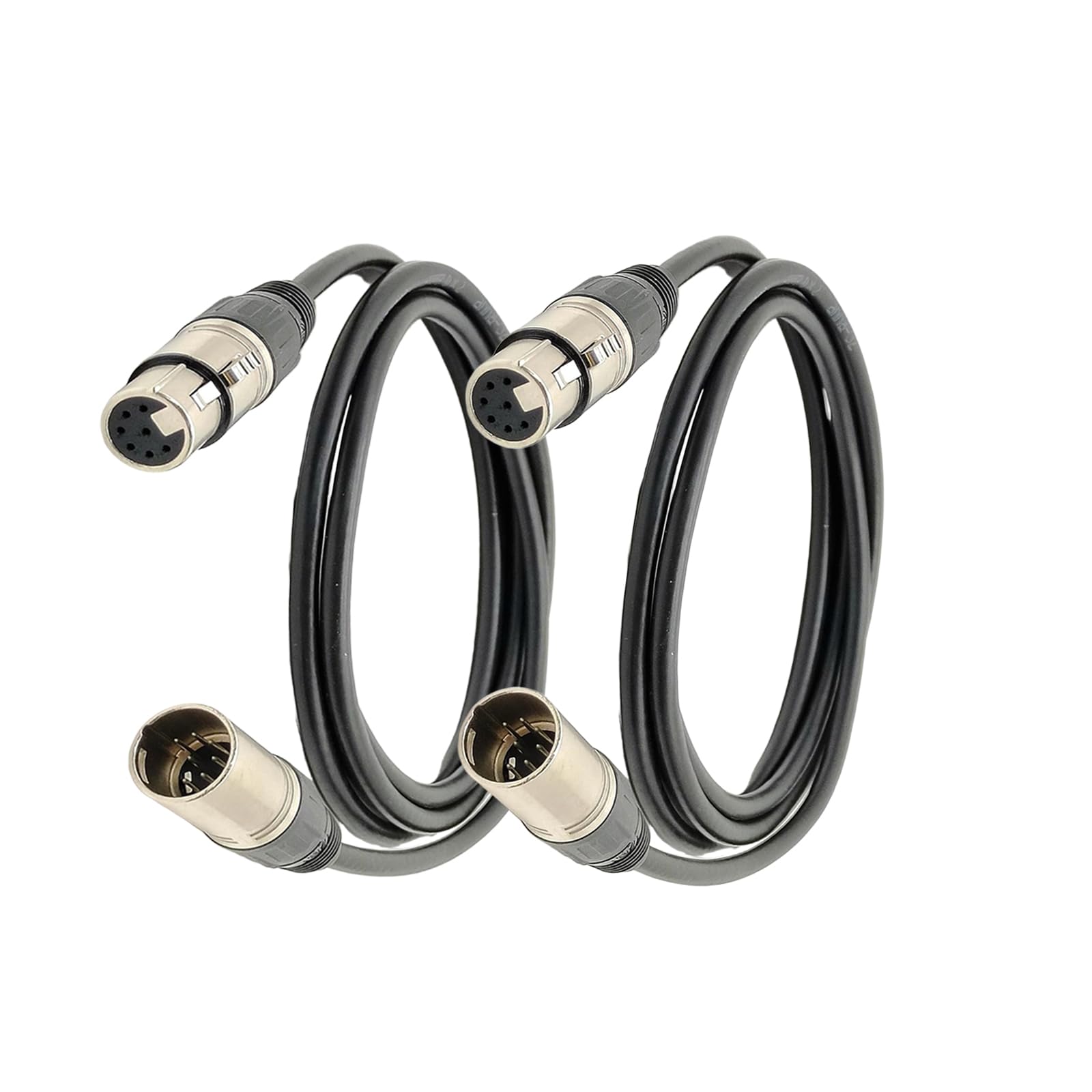 7-pinowy kabel mikrofonowy XLR, złącze XLR, zbalansowany męski na żeński kabel audio do mikrofonu i interfejsu audio (2 m)