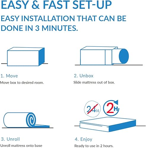 Miniatura 8 de LIFERECORD Colchón Queen de 10 pulgadas en una caja, colchones de espuma viscoelástica de gel fabricados en Estados Unidos para cama Queen,