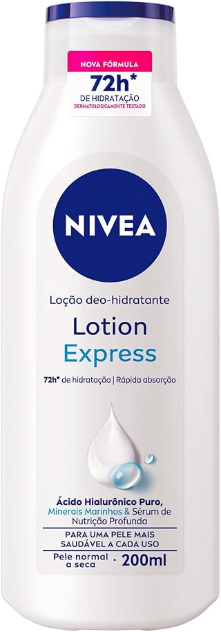 NIVEA Loção Hidratante Corporal Lotion Express - Loção Hidratante com textura leve que hidrata profundamente, protege do ressecamento e auxilia