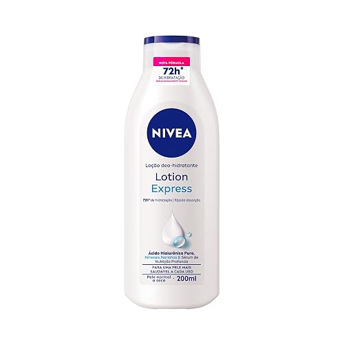 NIVEA Loção Hidratante Corporal Lotion Express - Loção Hidratante com textura leve  que hidrata profundamente, protege do ressecamento e auxilia na regeneração da pele - 200ml
