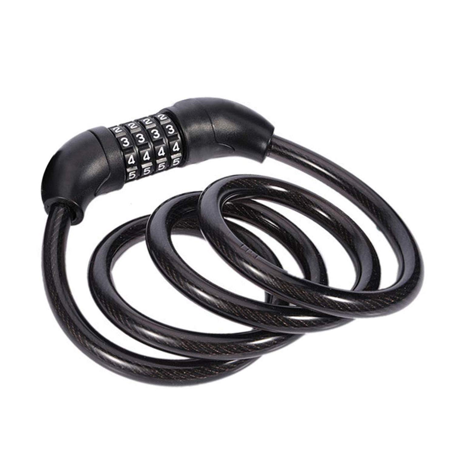 AllExtreme EXBCNLB Multipurpose 4 Digit Security Resettable Bike Cable Lock Heavy Duty Anti-Theft Protection Bicycle Safety Number Locks (3.6 feet/42 Inches)