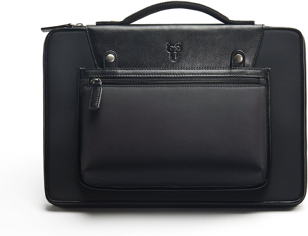 13 Inch Laptop Bag Men Wonmen Laptop Briefcase Macbook Sleeve Fit 13" Macbook Pro 2012-2018 A1425 A1502 A1706 A1708 A1989/ 13" Dell XPS/ 13.5" Surface Laptop Nylon Carrying Pouch Black