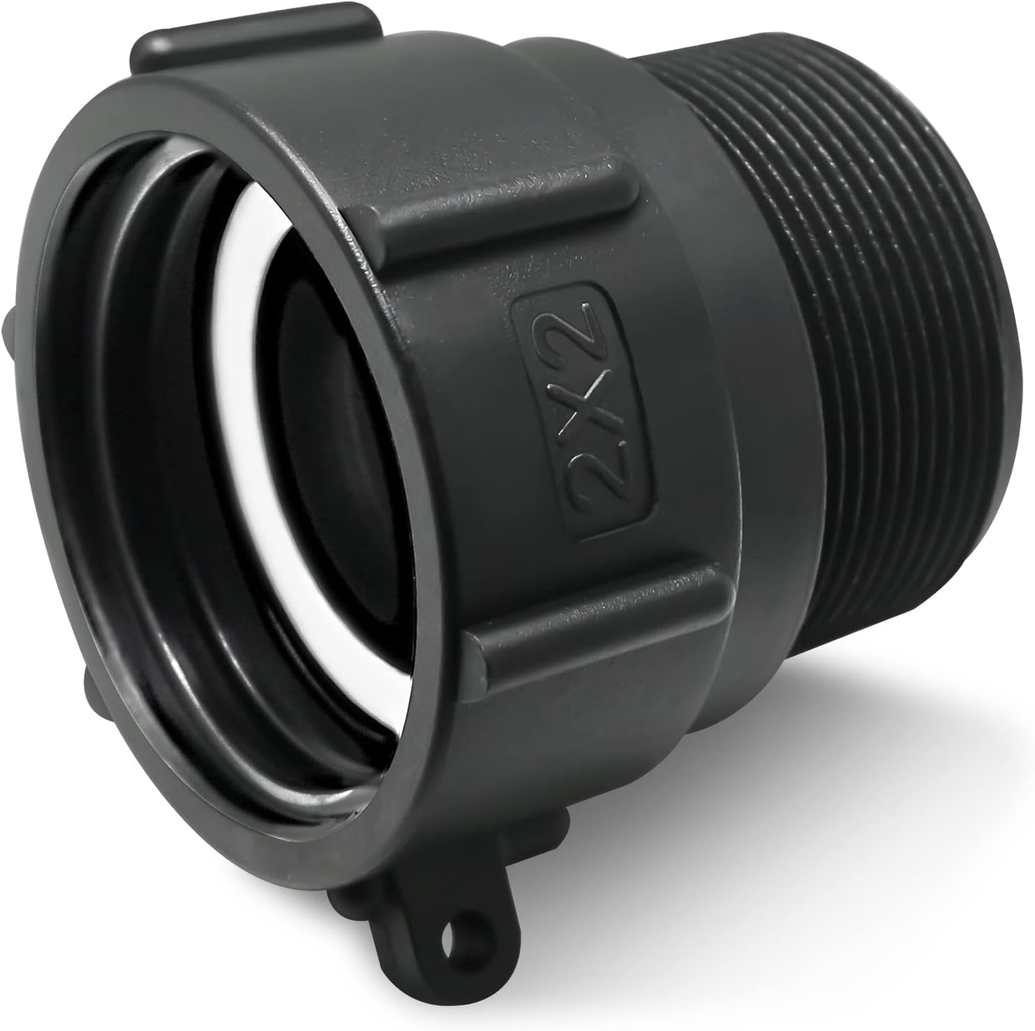 YENFZIX 275 330 IBC Tote Adapter, Food Grade IBC Drain Adapter,Water Hose Male Adapter for Garden Hose,2" coarse Thread X Male 3/4" G Hose (2" Coarse Thread x 2" NPT Male Fine)(lvbiao)