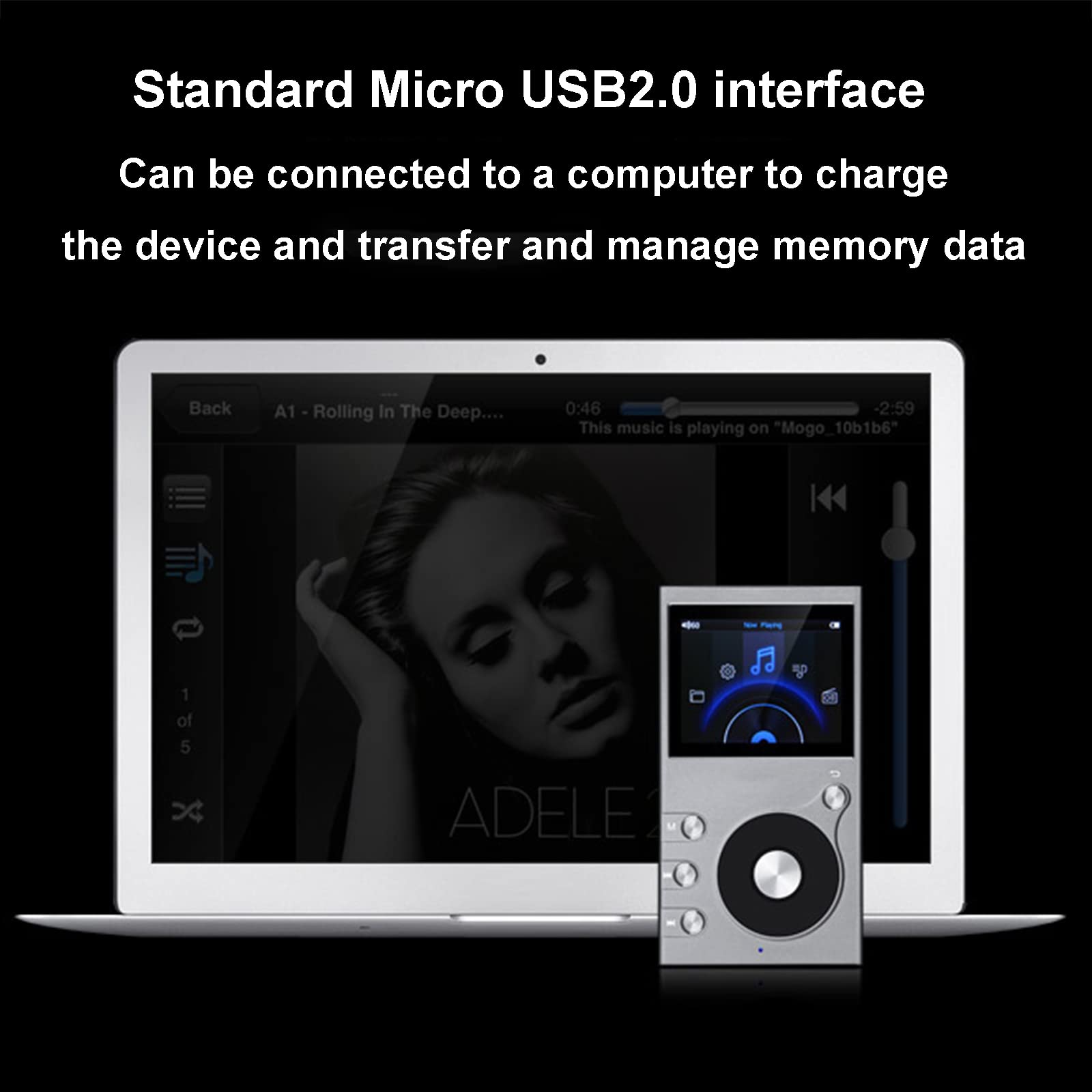 Odtwarzacz MP3, bezstratna muzyka DSD AUX samochodowy odtwarzacz HIFI, przenośny odtwarzacz audio o wysokiej rozdzielczości z kartą pamięci 8 GB, obsługa do 256 GB