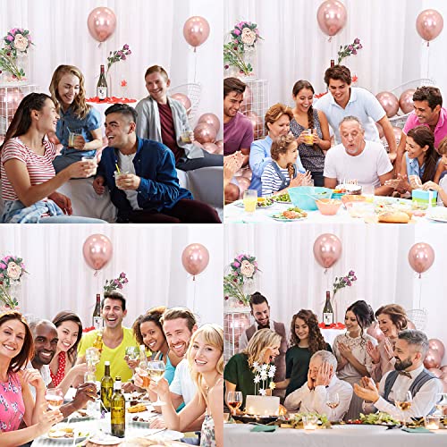 Image of Party Propz Rose Gold Metallic Balloons - 50Pcs Metallic Balloons