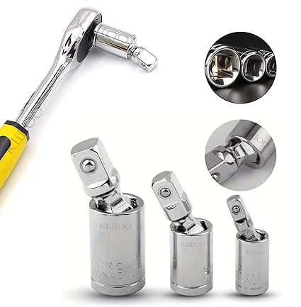 Universal Joint Socket Set Swivel Set,3 Piece,1/2