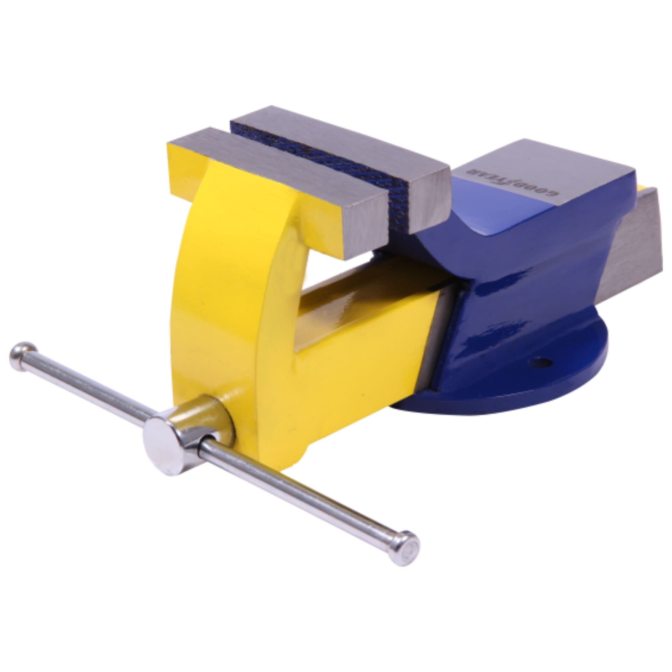 Goodyear Bench Vice, All Steel, Fix Base, Made Of Tested Steel, Hardened & Knurled High Carbon Steel Jaws, Bench Vise Heavy Duty, Multi Vise Tool Made in India (6" (150mm))