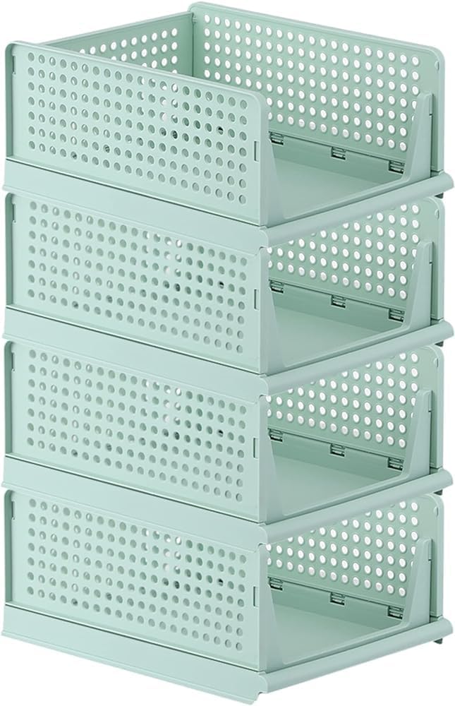 Stackable Folding Closet s Versatile Plastic Storage Boxes for Bedroom Bathroom Office & More Space Saving Solutions for Efficient nization