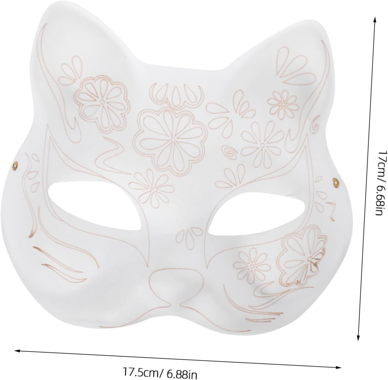 Cat Face Unpainted Paper Masquerade for Boys and for Creative Painting for Halloween Carnivals and Family Activities