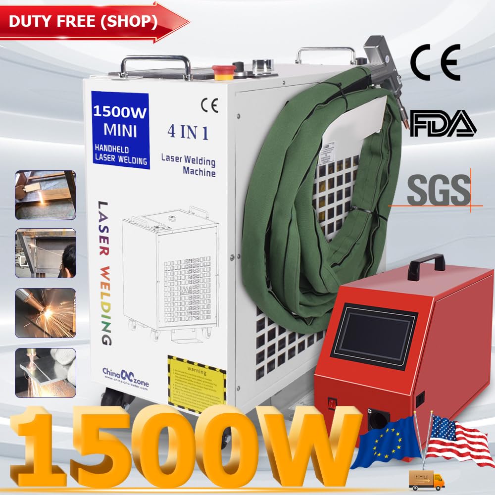 Oabduz 1500W 4IN1 Metal Welder Handheld Welding cleaning rust remover Machine for Welding Cleaning Cutting with Auto Wire Feeder US Stock