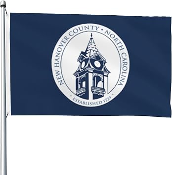New Hanover County Flag Flags 4x6 Ft Outdoor Flag Double Sided Flags Patio Garden Flag School Flag Holiday Banner Patio Decoration 2 Brass Grommets