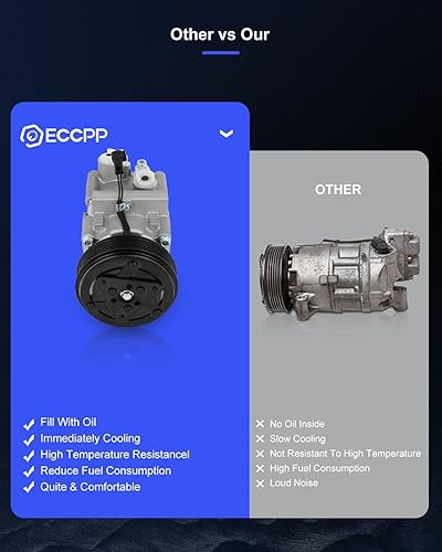Miniatura 316 de ECCPP Compresor de CA 2001-2006 apto para Hyundai Santa Fe 2.7L Compresor de CA de enfriamiento rápido con embrague