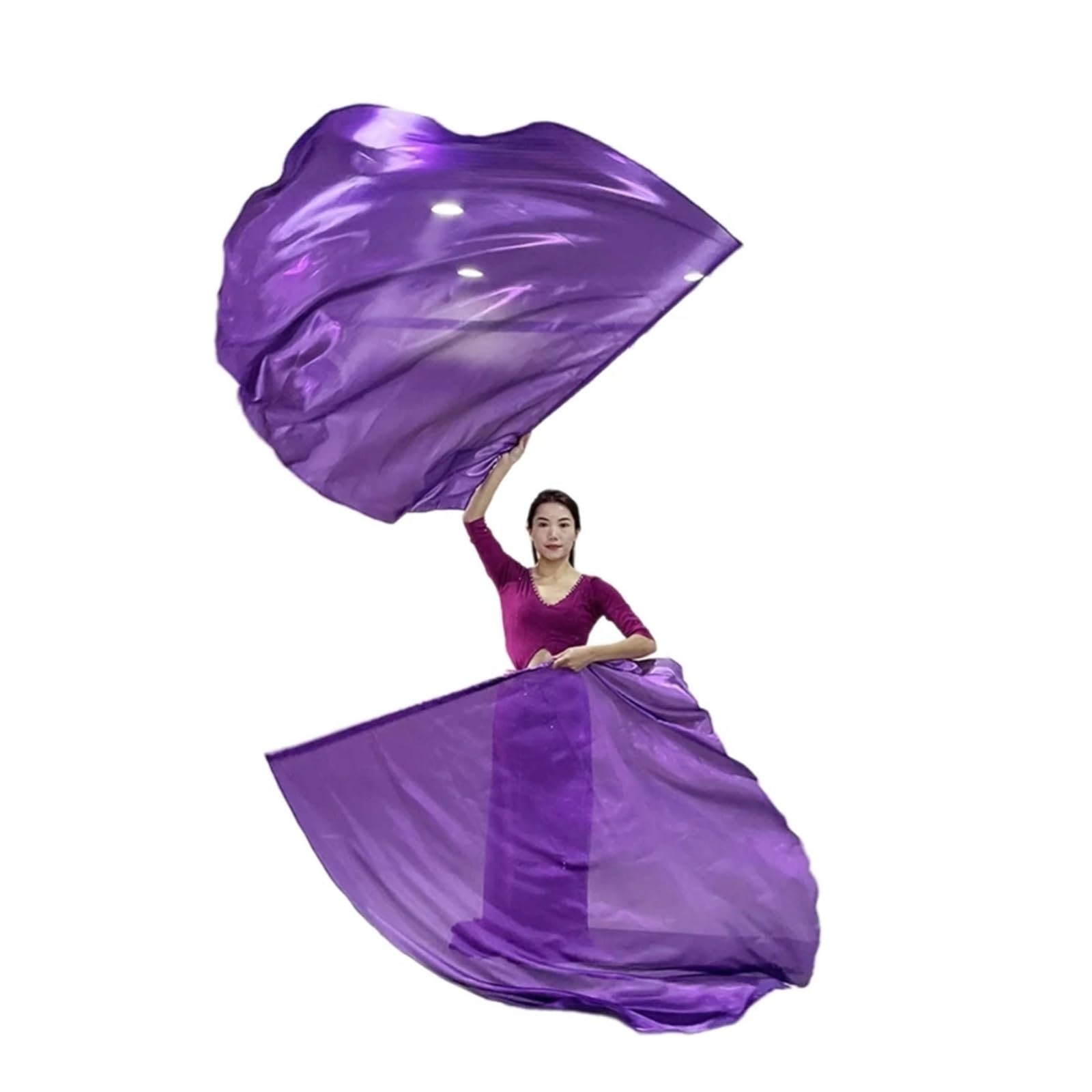 Drapeaux de louange en demi-cercle violets avec tige évolutive pour église (Lot de 2)