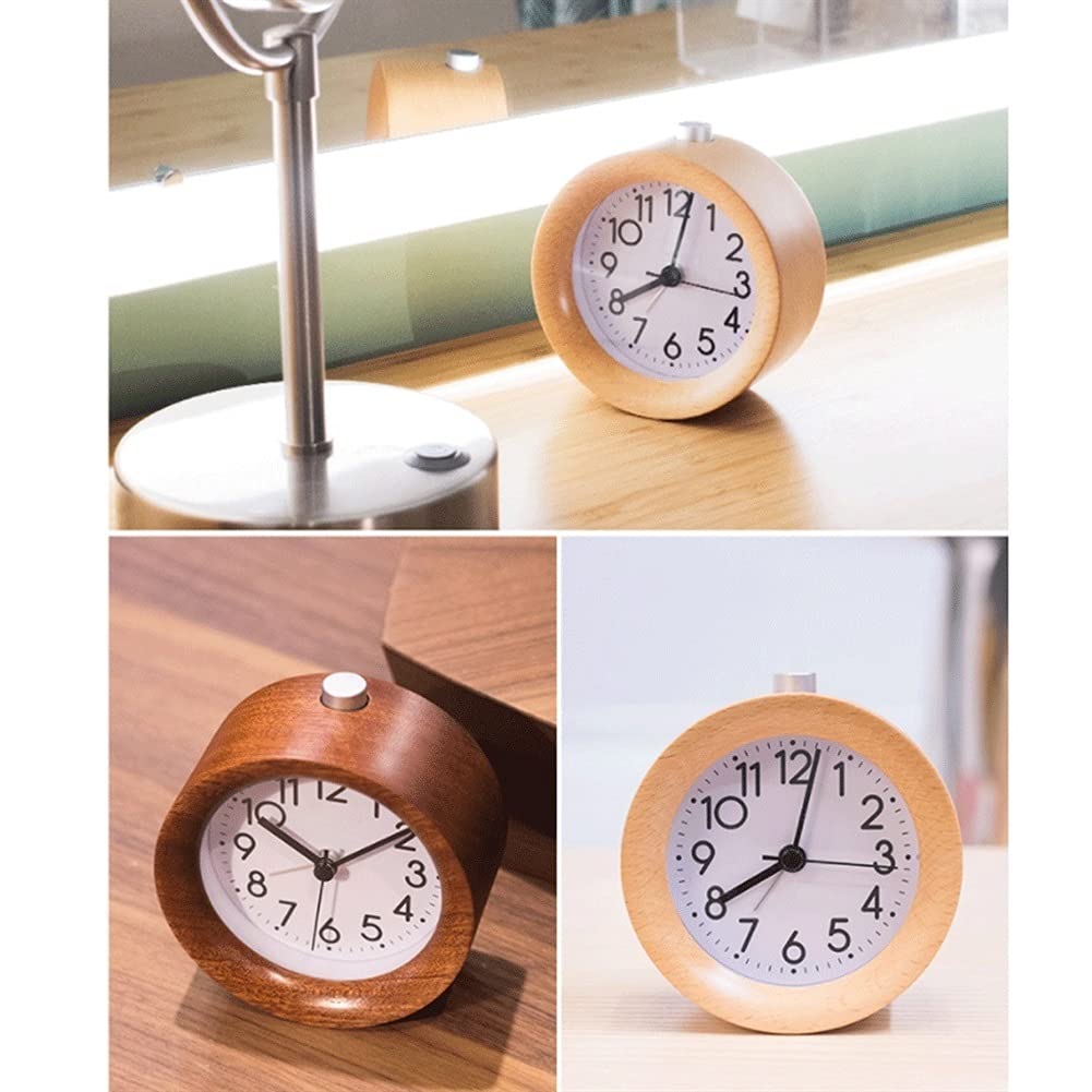 Zegar Sypialnia Bedside Clock Mute Mały budzik Kreatywny Prosty zegar(A)