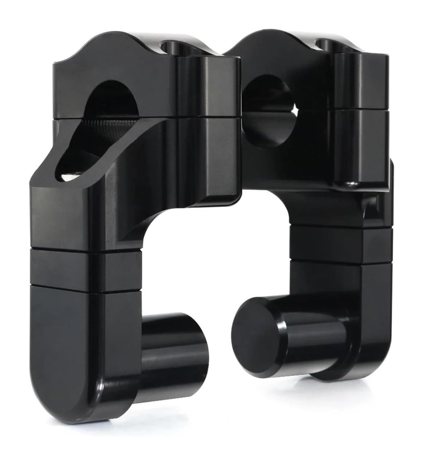 Elevadores De Manillar Giratorios De Aluminio CNC para Motocicleta Universal De 22mm Y 7/8" Elevadores De Manillar para Motocicleta Alzas Manillar Motocicleta(Negro)