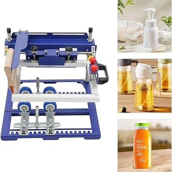 Cylinder Screen Printing Machine, Manual Curved Screen Printing Machine, Cylinder Press Printer for 6.7 Inches Diameter, for Bottles, Mugs, Cups