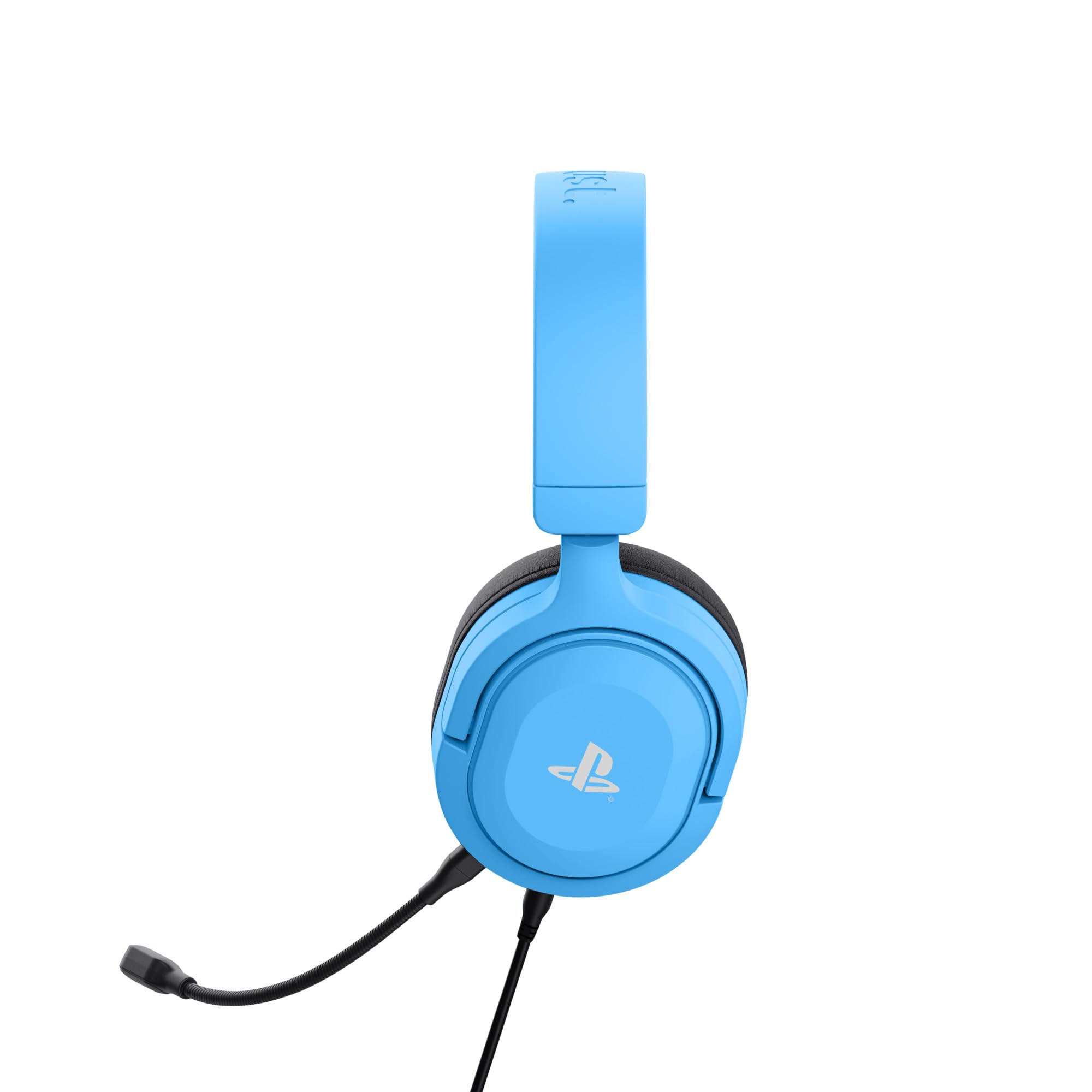 GXTrust 498B Forta Słuchawki Gamingowe PS5 / PS4, Licencja PlayStation 5, Kabel 1.2m, Przetworniki 50mm, Audio 3D, Odpinany Mikrofon, Przewodowy Zestaw Słuchawkowy Wokółuszny, Niebieski
