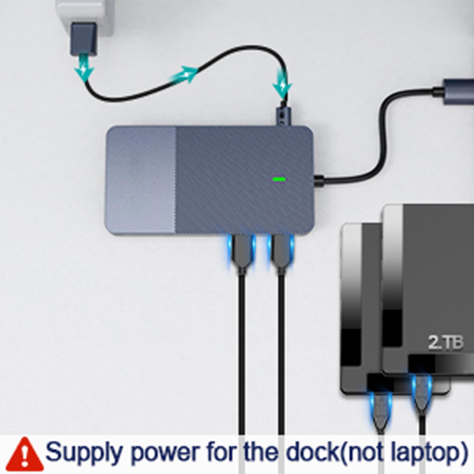 Gugxiom Hub USB C con Triplo Display 11 in 1, Design in Alluminio con Doppia Uscita HD e VGA, Docking Station USB con Slot LAN 3.0 TF, Audio da 3,5 Mm per Laptop A e Tipo C.