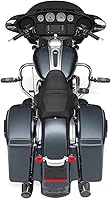 Vista 8 de Estriberas para motocicleta y autopista, compatible con Harley Road King Street Glide, Honda, Suzuki, Yamaha con protector de motor de 1 pulgada