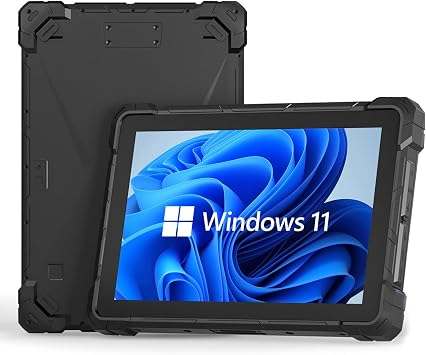 RF7G Rugged Tablet PC 10.1" Win 11 Pro 8+128G, Intel N4120, Windows Tablet 16000mAh/3.8V Battery, 800x1280 Pixels, IP67 Waterproof, WiFi 5, BT 4.2 Industrial Outdoor Work PC, Black