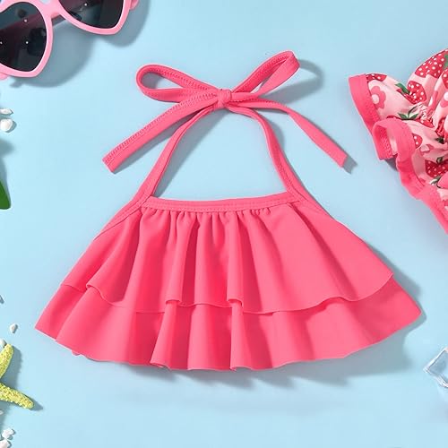 Miniatura 4 de Aalizzwell Traje de baño para niñas pequeñas con sombrero