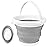Collapsible Bucket with Handle 10L(2.6 Gallon), Portable Mop Bucket for Cleaning, Silicone Ice Buckets for Outdoor Camping Fishing Car Washing Household Cleaning Supplies, Large Plastic Wash Basin Tub