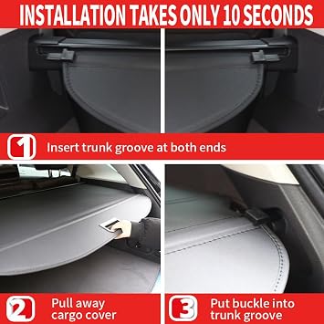 Cargo Cove for VW Volkswagen Tiguan 2018-2024 for VW Volkswagen Tiguan Accessories Behind 2nd Row Seats Retractable Factory Style SUV Trunk Security Shade Trunk Cover No Gap