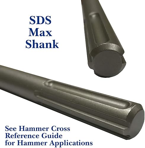 Miniatura 3 de Champion Chisel SDS Max Moil Point Cincel de 24 pulgadas, cincel de punta toroacero endurecido, templado para durabilidad de impacto, números de