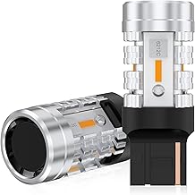 T20 LED Turn Signal, High Fla Prevention, T20 Pinch Part, LED Turn Signal, Dual Use, Super Canceller Amber, W21W, WY21W, WX3 x 16d, Equipped with Cooling Fan, DC 12V Cars, For Japanese Cars,