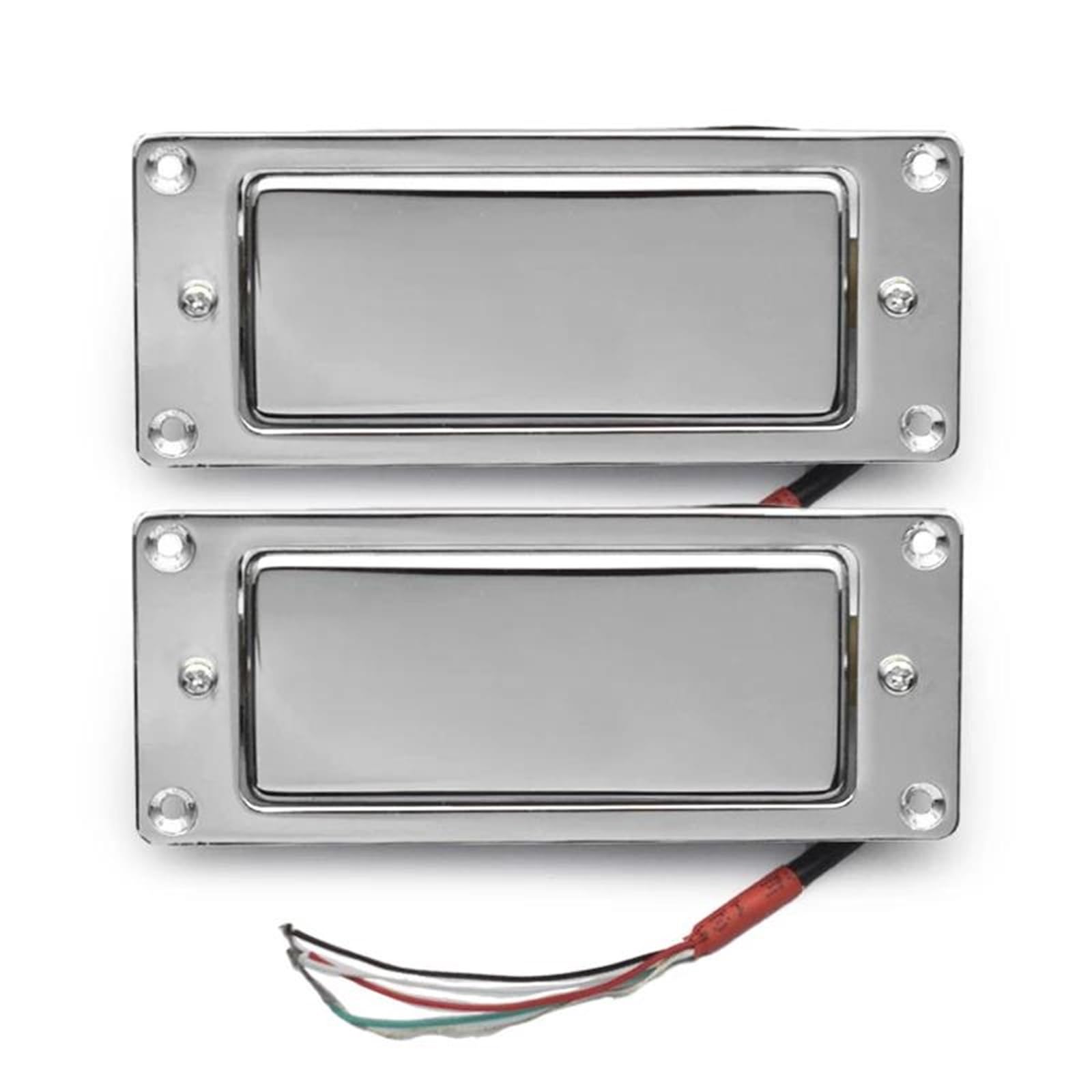 Repuestos Para Pastillas De Guitarra Pastilla De Guitarra Eléctrica Sellada Mini Humbucker | Pastilla divisoria de bobina de cuello y puente para guitarra LP, color negro, dorado y cromado(Chrome 2Pcs)