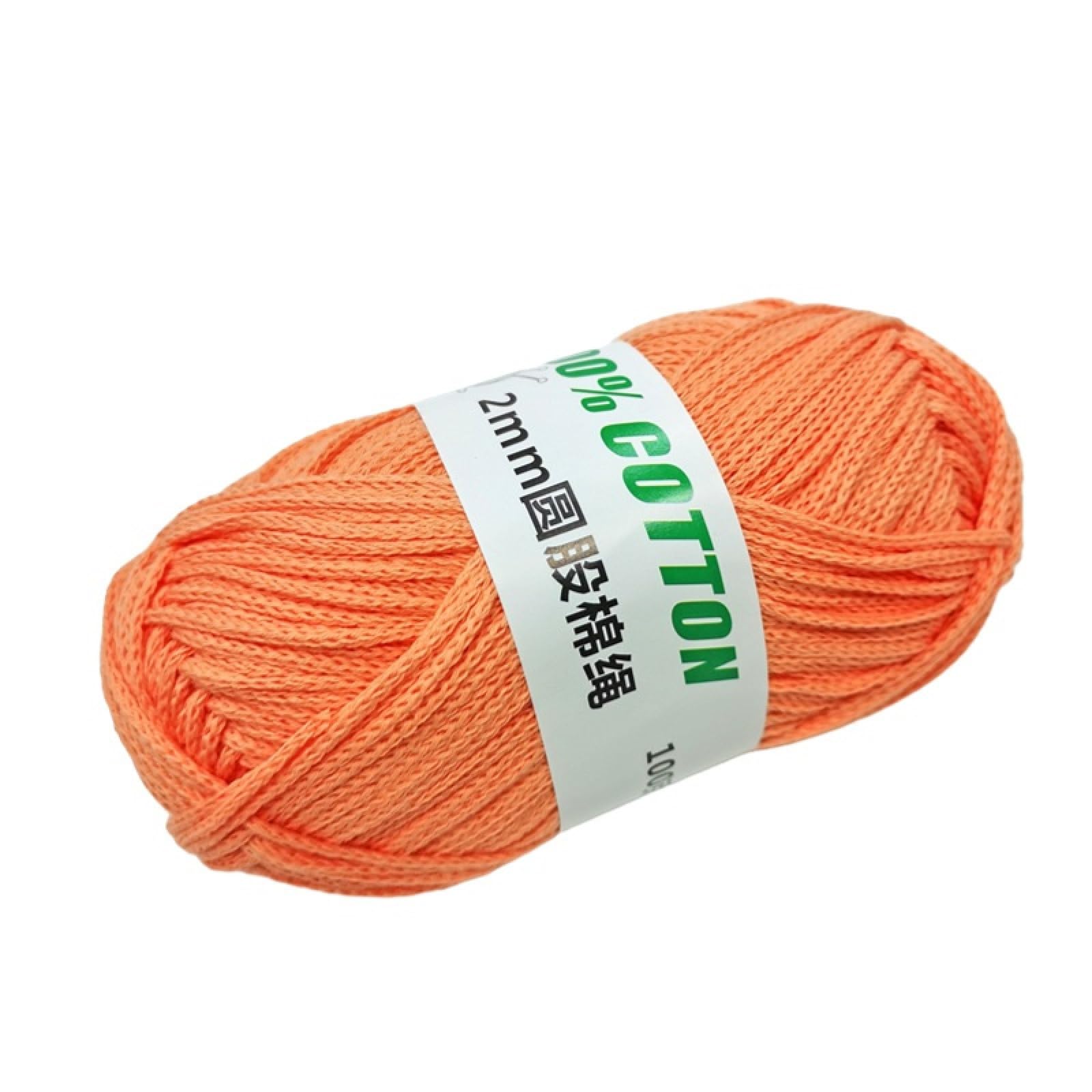 6pc Hilo de algodón hueco, 100G, 2mm, hilo redondo, lino, hecho a mano, bolsa tejida DIY,RC04