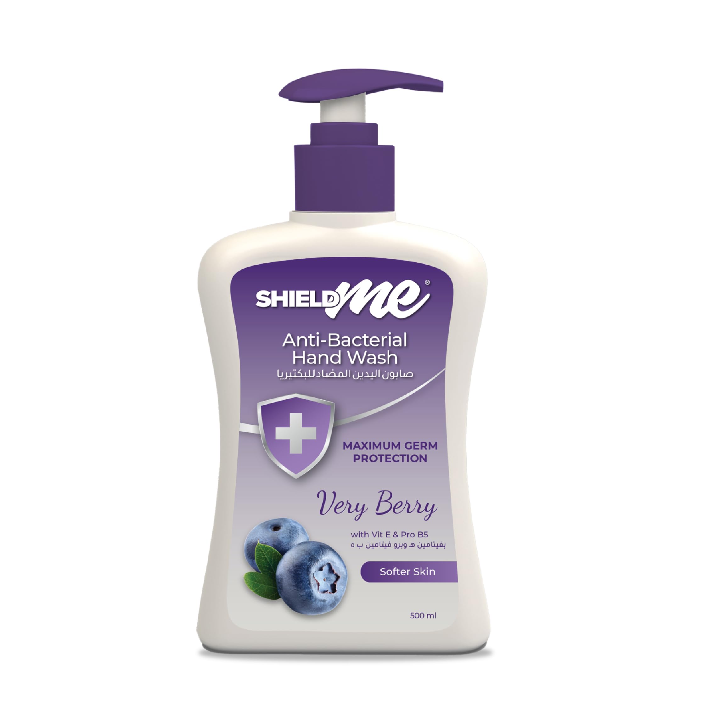 SHIELDme Antibacterial Handwash Liquid Soap, Very Berry – 500ML