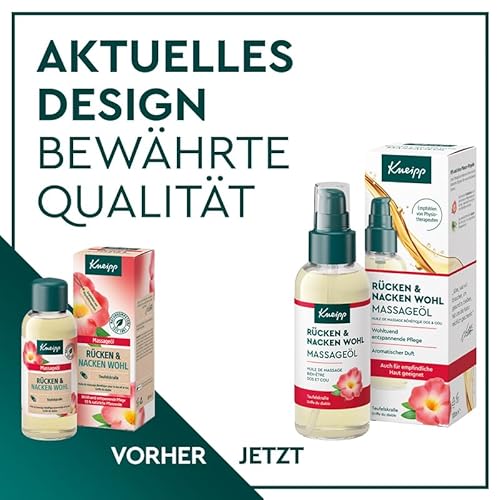Kneipp Massageöl Rücken & Nacken Wohl - Für vor & nach dem Sport - Empfohlen von Physiotherapeuten - 100ml