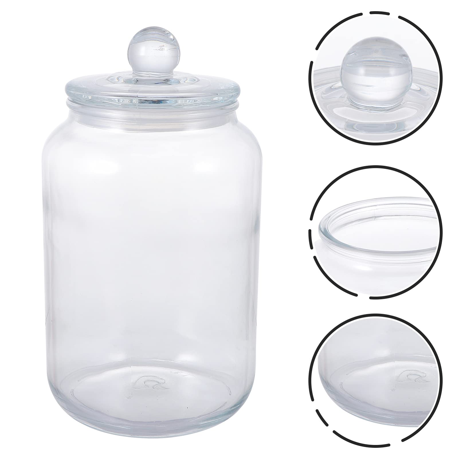MAGICLULU 3l Glas Vorratsdose Deckel Luftdichter Behälter Für Trockenfrüchte Kaffeebohnen Honig