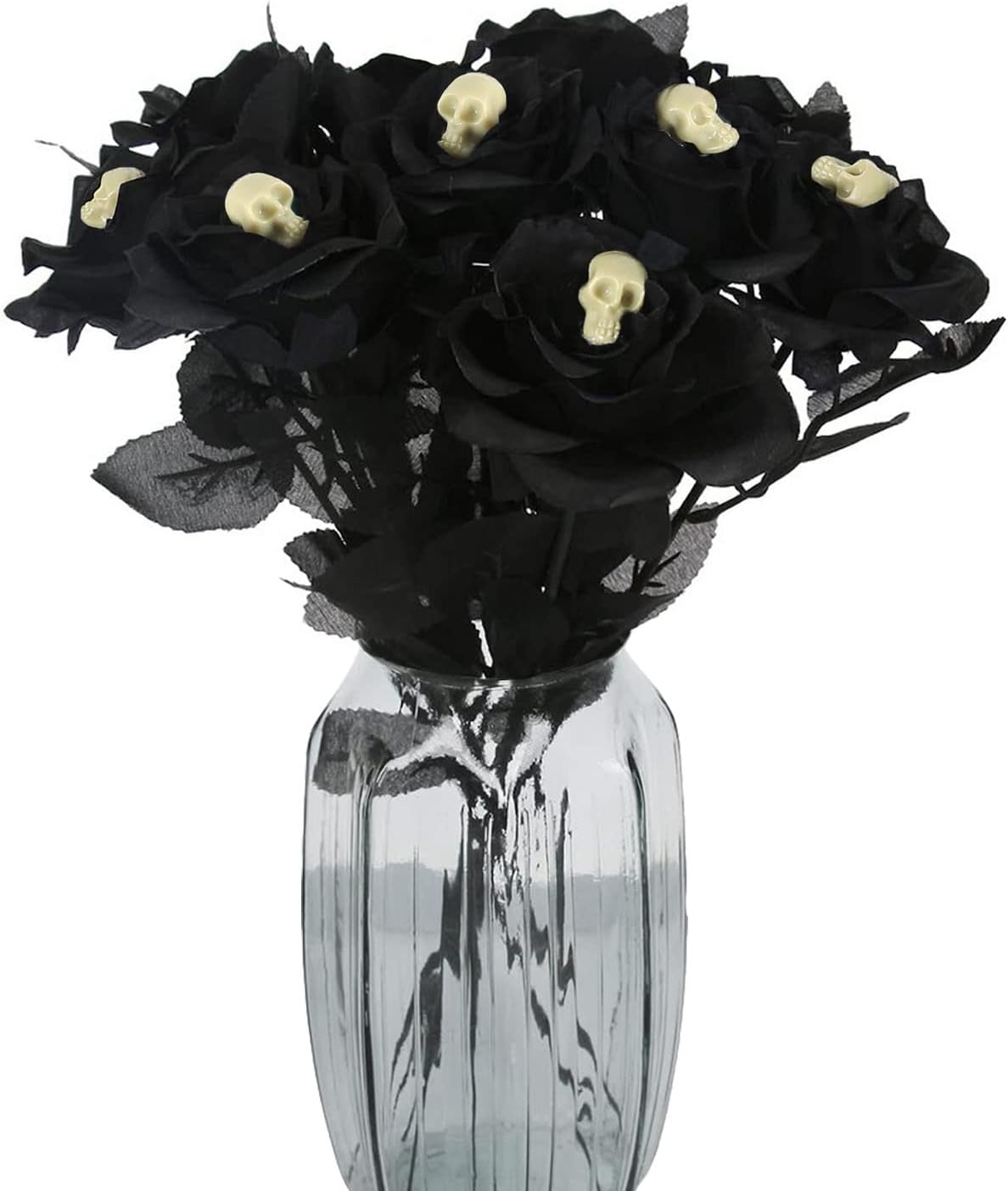 Amazon.com: Vaguelly Halloween Flowers 10Pcs Artificial Halloween Rose ...