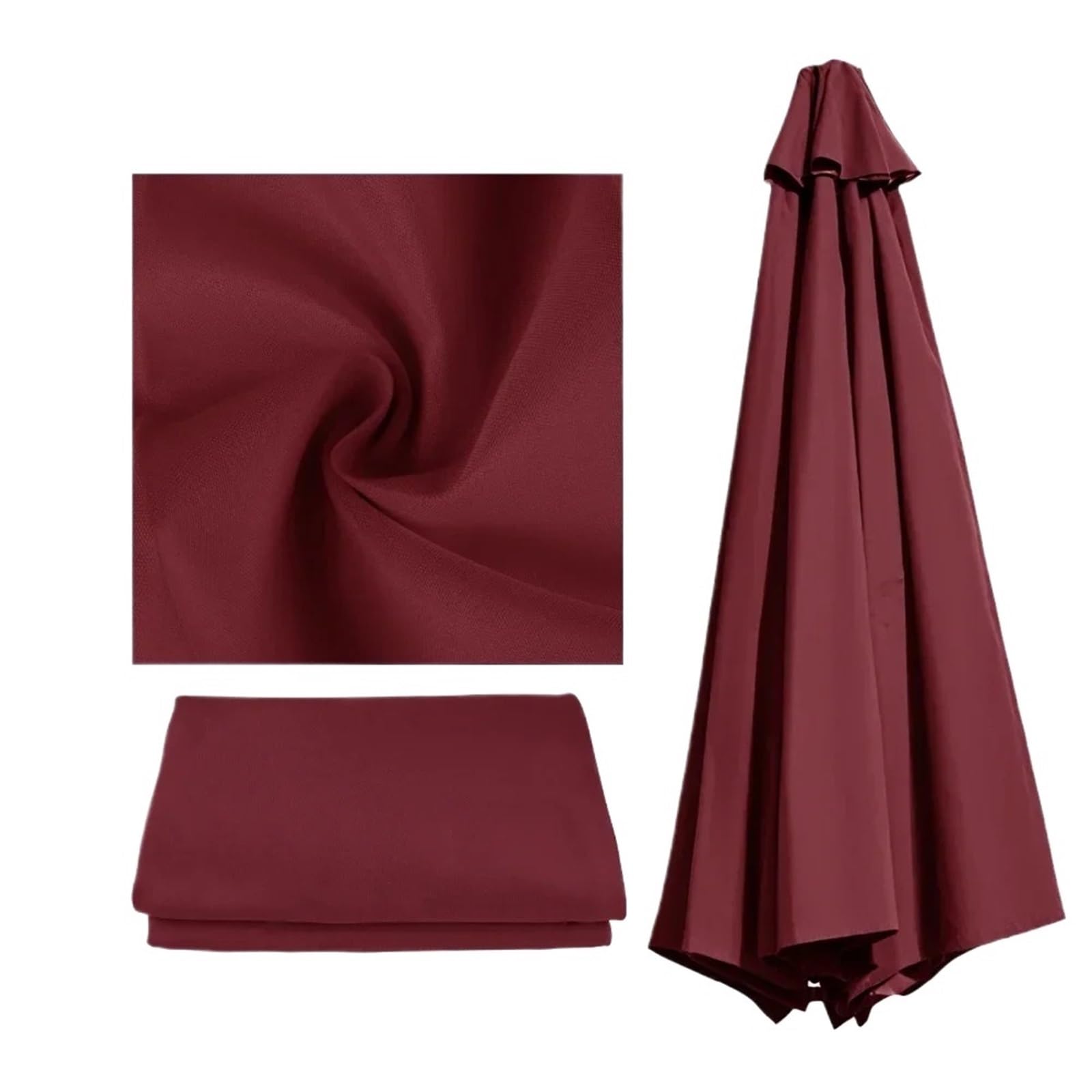 Replacement Parasol Canopy Parasol Replacement Cover 6 Ribs/8 Ribs Market Patio Umbrella Cloth Canopy Cover Waterproof Sunshade For Outdoor Garden