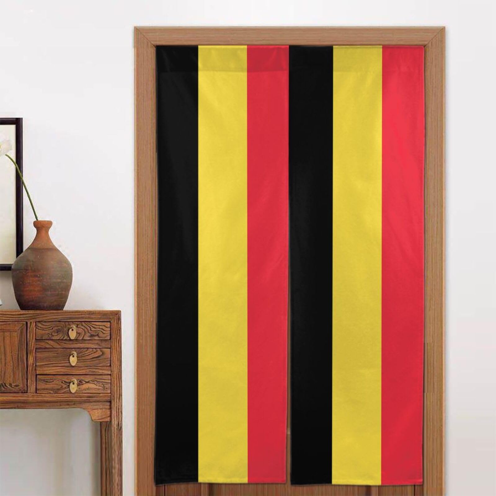 chenfandi Flag of Belgium Door curtain, blackout, suitable for bedrooms, bathrooms, windows, etc., 86 x 143 cm.