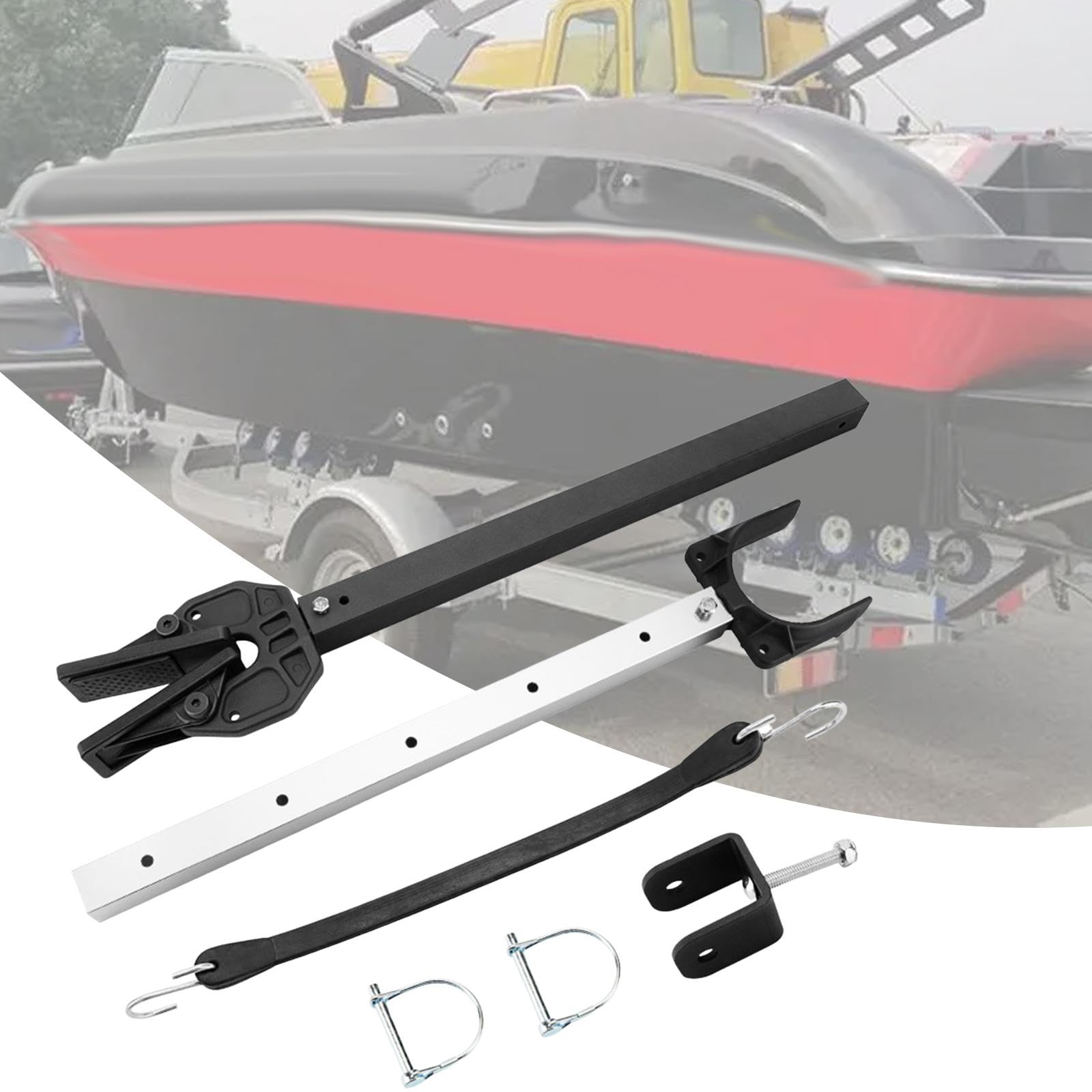 F Fityle Support de Moteur de Bateau réglable pour Tableau arrière, Robuste, avec tête Composite, 58,4 cm à 103,5 cm
