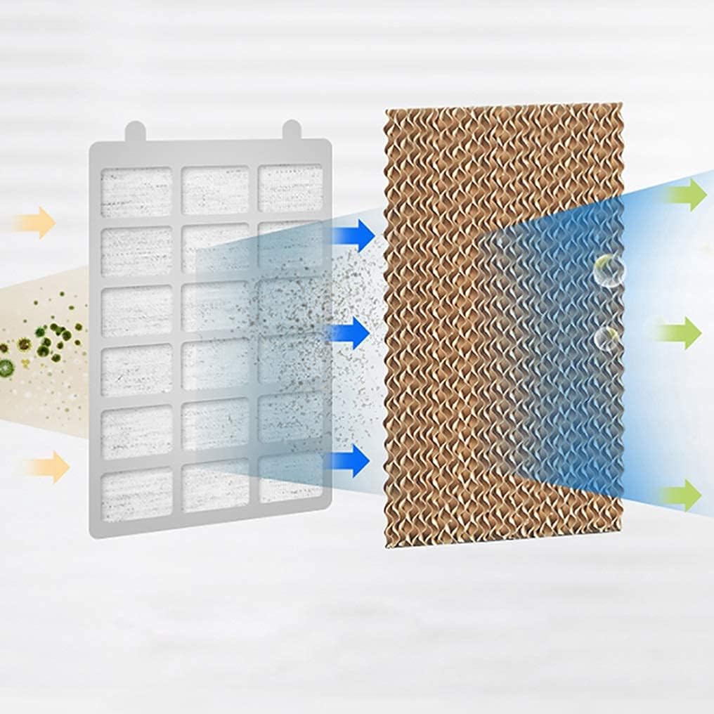 Air Coolers Evaporative Coolers Portable Purifier Humidifier Misting Evaporative Small Air Conditioner Fan and Bladeless Noiseless Fan for Office Dorm Room