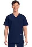 Cherokee Men's V-Neck Top Traditional fit with 4 Pockets, Ultra Soft, Durable, Fade Resistant, 2-Way Stretch Fabric - WW695