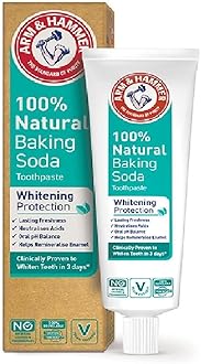 Arm & Hammer 100% Natural Whitening Protection Toothpaste, Baking Soda Teeth Whitening Toothpaste for Superior Stain Removal, 75 ml Tube