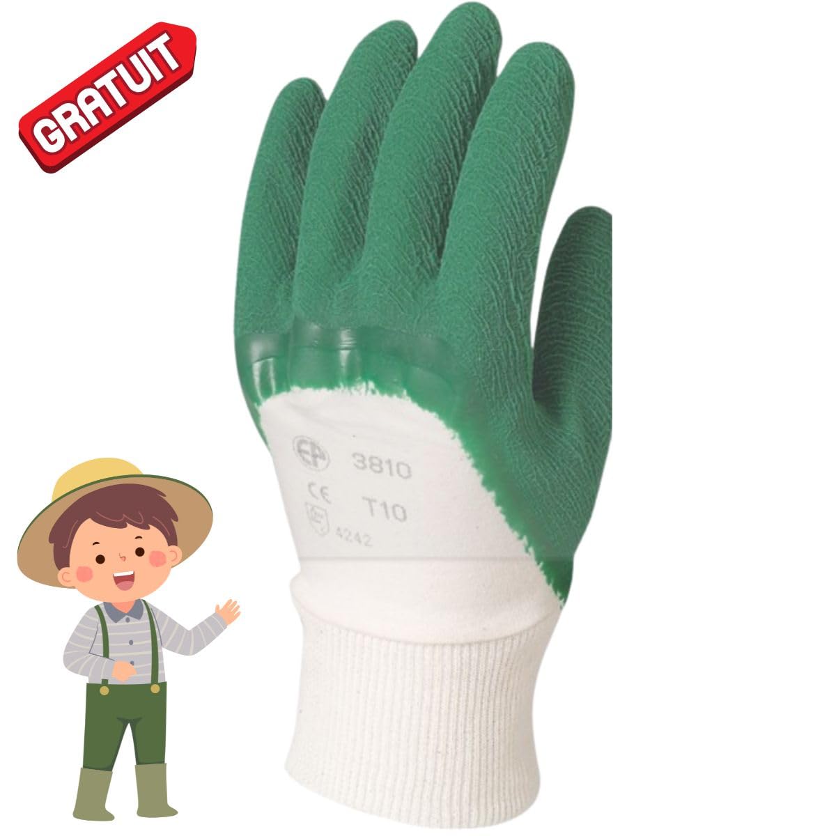 Juego de bolsas de residuos vegetales 100 L | Papel Kraft ultrarresistente | Par de guantes de jardín ofrecidos | Ideal para jardines familiares y mantenimiento de casas individuales (25)