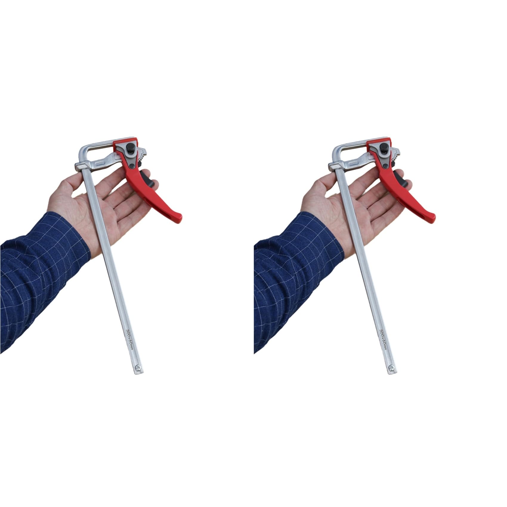 Jnchdghwa As Shown 2X Quick Ratchet Track Clamps Woodworking Track Clamps For Sanding, Cutting Ratchet Track Clamp 300X60mm
