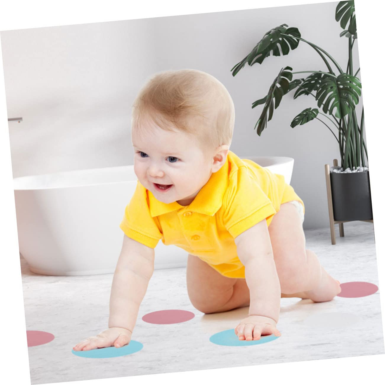 Amosfun 3 Juegos Pegatinas Redondas Antideslizantes para Bañera De Bebé Pegatinas Circulares para Bañera De Bebé Pegatinas Redondas Pegatinas Impermeables Pegatinas para 36 Uds * 3