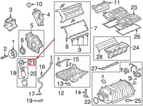 Miniatura 2 de Newsmarts Cubierta delantera 3.0 para filtro de aceite diésel LR019477 apto para Land Rover para Range Rover 2010-2020 para Range Rover Sport