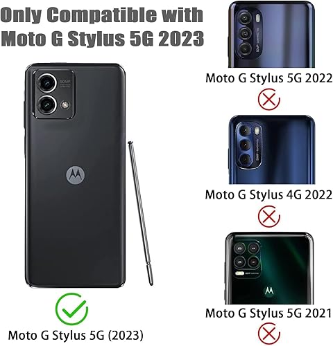 Miniatura 2 de Funda protectora para Motorola Moto G Stylus 5G (2023), 2 en 1, policarbonato duro híbrido y silicona suave, resistente, doble capa, a prueba de