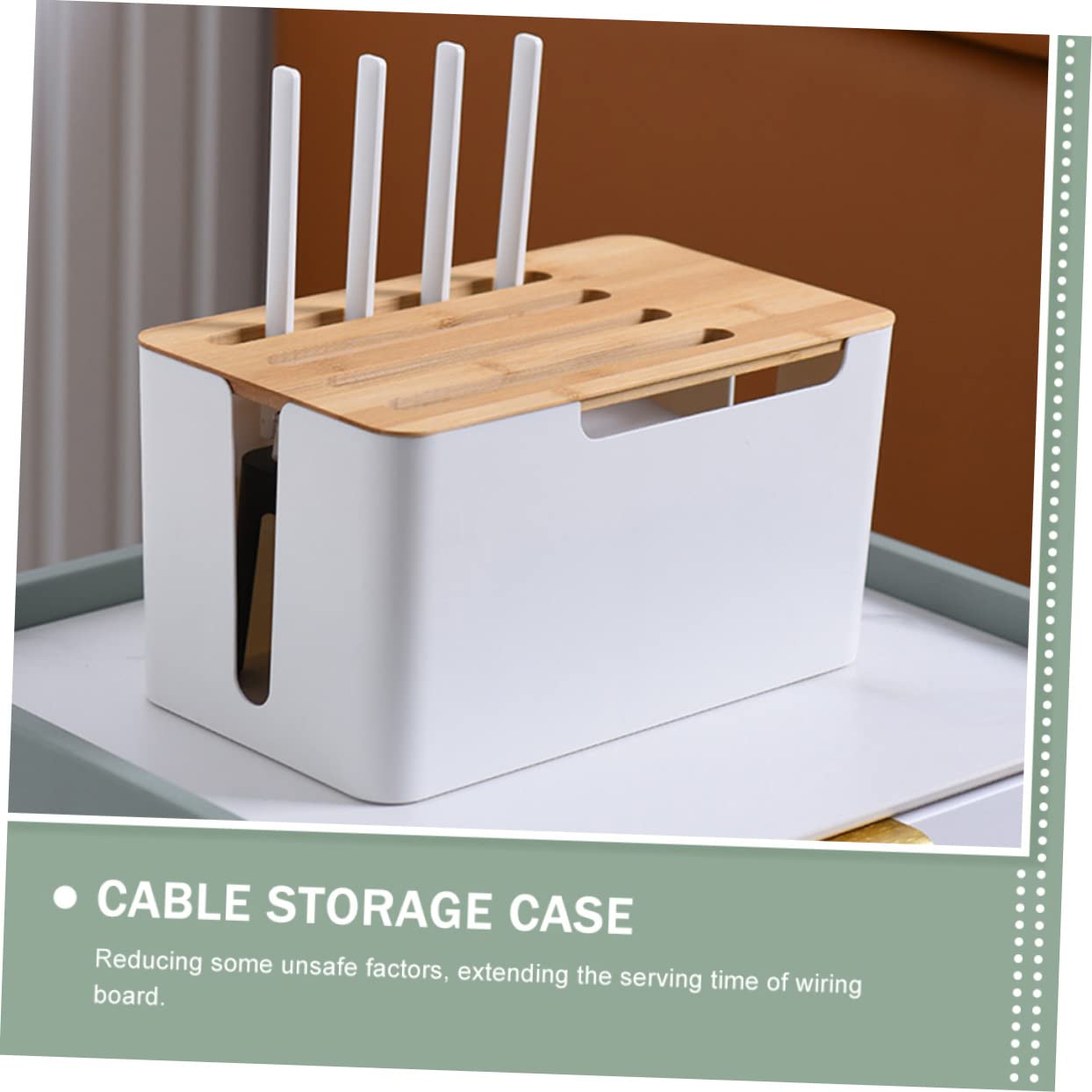 Housoutil Kabelorganisationsbox Kabelaufbewahrungsbox Kabelbox für Router Powerline-Manager-Box Kabelkoffer Kabelorganisatorbox für Bad Wc Küche Wohnzimmer