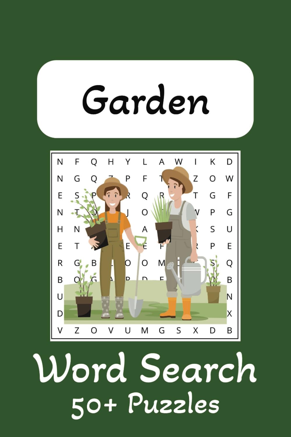 Garden word search puzzle book: Word Searches with Easy to read print about garden / Beautiful Botanicals Spiral-Bound Puzzle Multi-Level Word Search Book for Adults/ 6x9 inch,110 pages/ 50+ puzzles